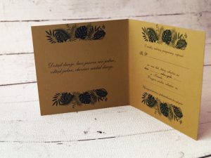 zaproszenie ślubne eko ,,liście 01″